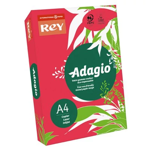 Másolópapír, színes, A4, 80 g, REY "Adagio", intenzív piros