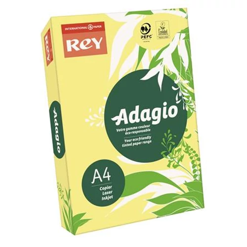 Másolópapír, színes, A4, 80 g, REY "Adagio", neon banán