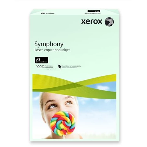 Másolópapír, színes, A3, 80 g, XEROX "Symphony", világoszöld (pasztell)