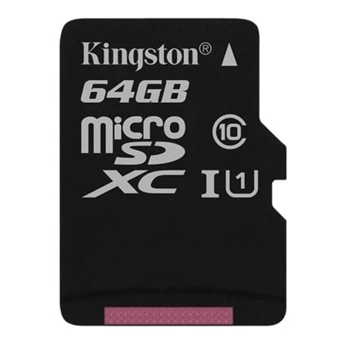 Memóriakártya, microSDXC, 64GB, CL10/U1, 80/10 MB/s, KINGSTON "Canvas Select"