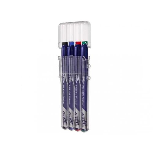 Tűfilc készlet, 0,45 mm, törölhető PILOT "Frixion Fineliner", 4 különböző alapszín szín