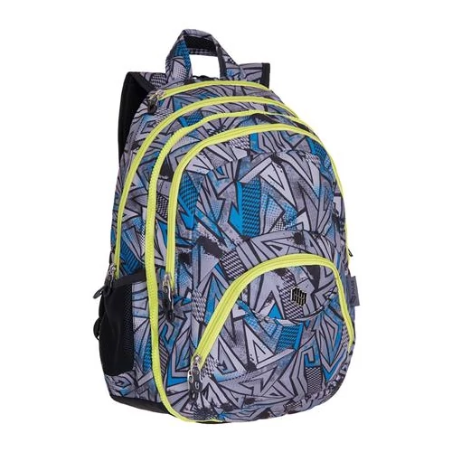 Hátizsák, 2in1, notebook tartóval és audió csatlakozóval, PULSE "Teens Gray Ice", szürke