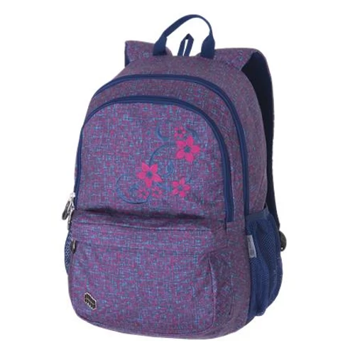 Hátizsák, PULSE "Spin Pink Flower", rózsaszín-kék