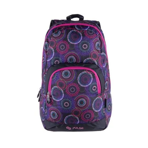 Hátizsák, PULSE "Solo Purple Flower", lila-rózsaszín