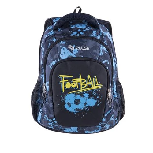 Hátizsák, PULSE "Teens Blue Football", kék-fekete