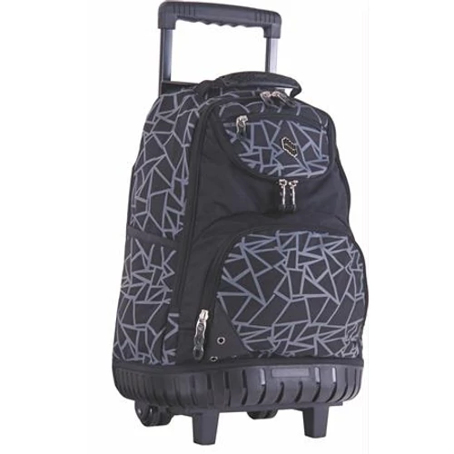 Iskolatáska, gurulós, PULSE "Wheels Triangle", fekete-szürke