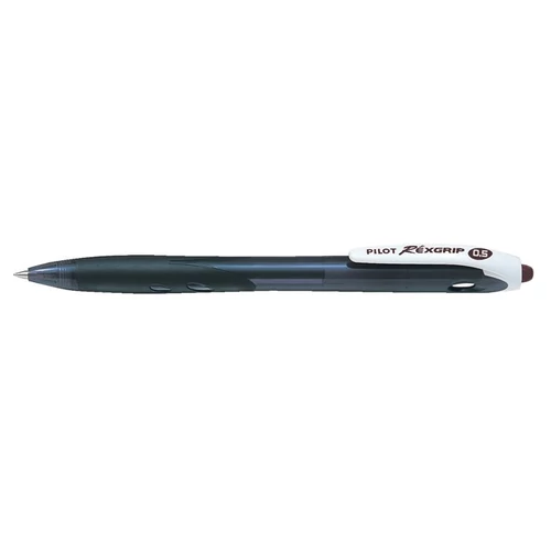 Golyóstoll, 0,21 mm, nyomógombos, PILOT "Rexgrip EF", fekete