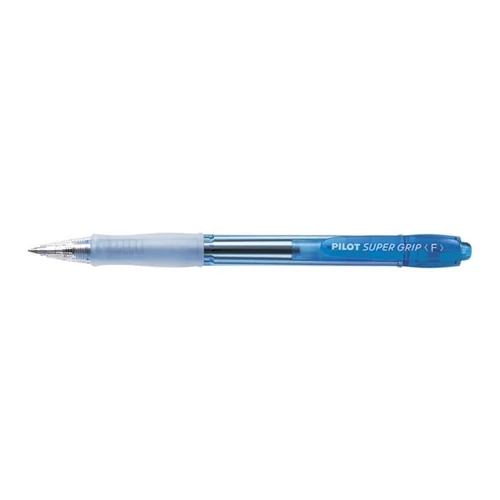 Golyóstoll, 0,27 mm, nyomógombos, PILOT "Super Grip Neon", neonkék