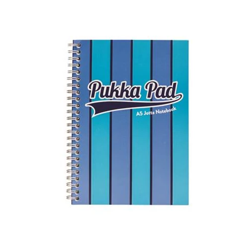 Spirálfüzet, A5, vonalas, 100 lap, PUKKA PAD "Vogue Jotta Pad", kék