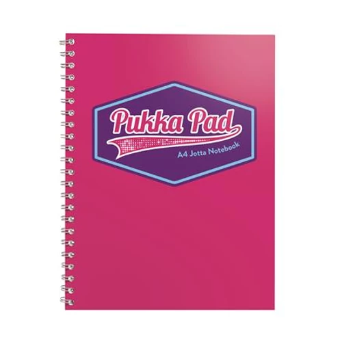 Spirálfüzet, A4, vonalas, 100 lap, PUKKA PAD "Vision Jotta Pad", rózsaszín