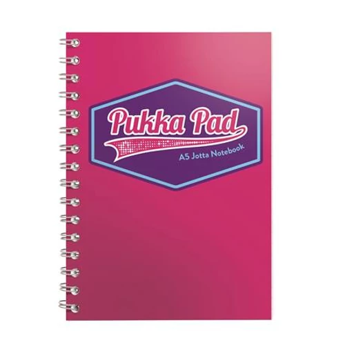 Spirálfüzet, A5, vonalas, 100 lap, PUKKA PAD "Vision Jotta Pad", rózsaszín