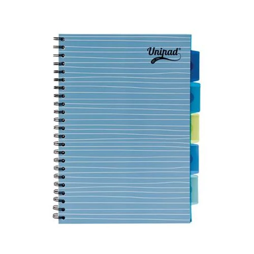 Spirálfüzet, A4, vonalas, 100 lap, PUKKA PAD "Unipad project book", vegyes szín
