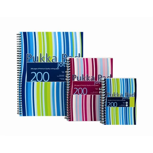 Spirálfüzet, A5, vonalas, 100 lap, PUKKA PAD "Stripe Jotta"