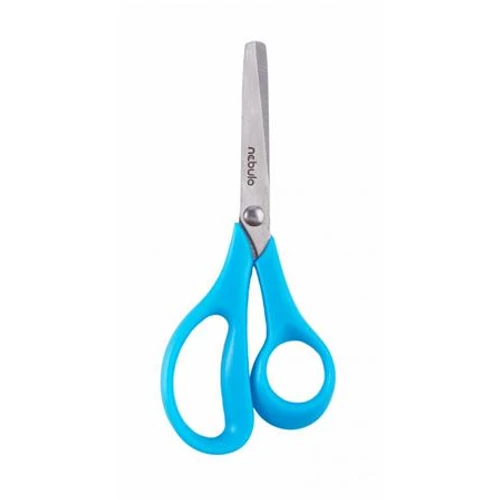Olló, iskolai, ergonomikus, 14 cm, NEBULO