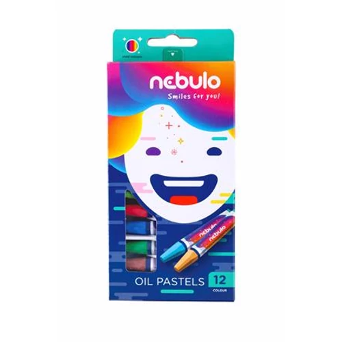 Olajpasztell kréta, 12 darabos, NEBULO