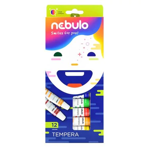 Tempera készlet, 12 darabos, NEBULO