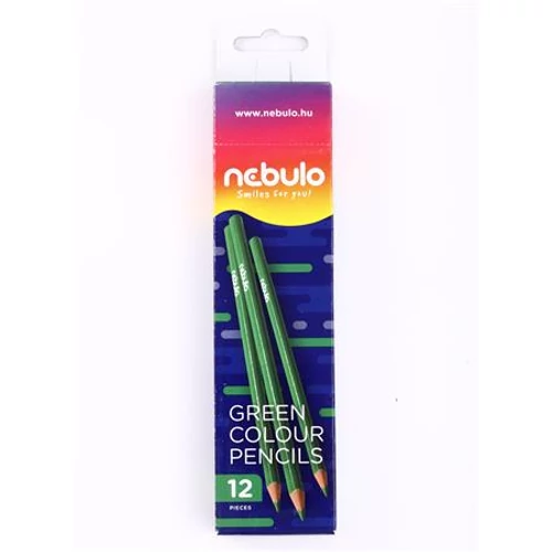 Színes ceruza, háromszögletű, NEBULO, zöld