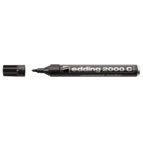 Alkoholos marker, 1,5-3 mm, kúpos, EDDING "2000", fekete