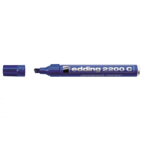 Alkoholos marker, 1-5 mm, vágott, EDDING "2200", kék