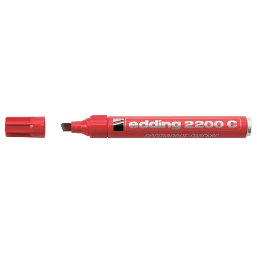 Alkoholos marker, 1-5 mm, vágott, EDDING "2200", piros