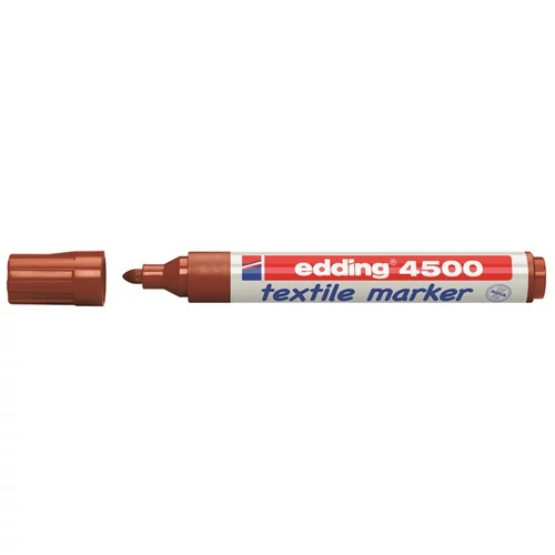 Textilmarker, 2-3 mm, kúpos, EDDING "4500", barna