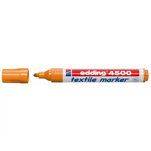 Textilmarker, 2-3 mm, kúpos, EDDING "4500", narancssárga