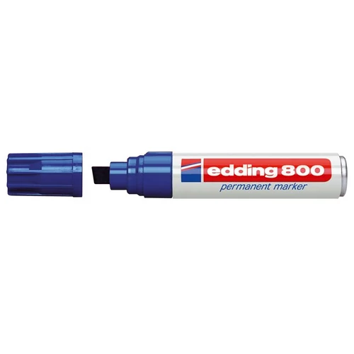 Alkoholos marker, 4-12 mm, vágott, EDDING "800", kék
