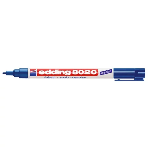 Bőrjelölő marker, 1 mm, kúpos, EDDING "8020", kék