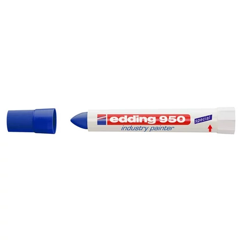 Jelölő marker, 10 mm, kúpos, EDDING "950", kék