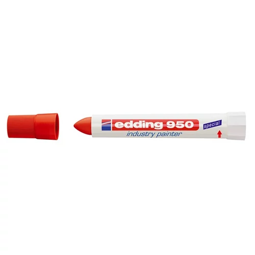 Jelölő marker, 10 mm, kúpos, EDDING "950", piros