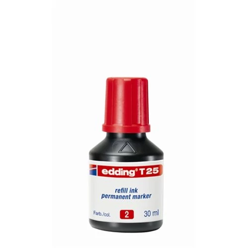 Utántöltő alkoholos markerhez, EDDING "T25", piros