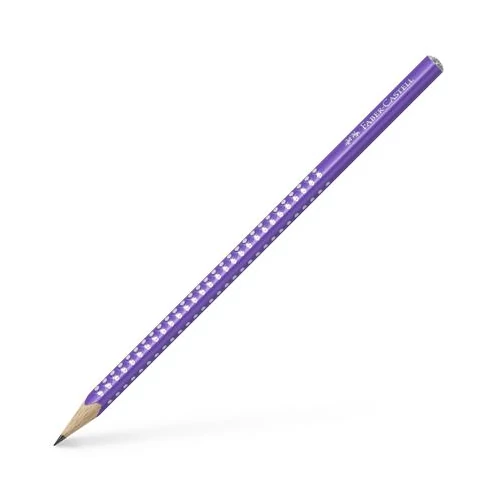 Grafitceruza, B, háromszögletű, FABER-CASTELL "Sparkle Pearl", gyöngyházfényű lila