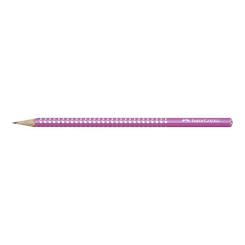 Grafitceruza, B, háromszögletű, FABER-CASTELL "Sparkle Pearl", gyöngyházfényű pink
