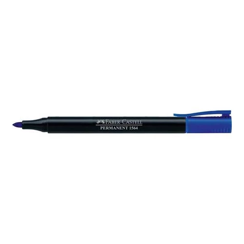 Alkoholos marker, 0,4 mm, kúpos, FABER-CASTELL "1564", kék