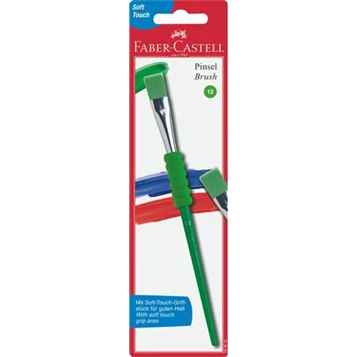 Ecset, no. 12, festett nyelű, gumi fogórésszel, FABER-CASTELL