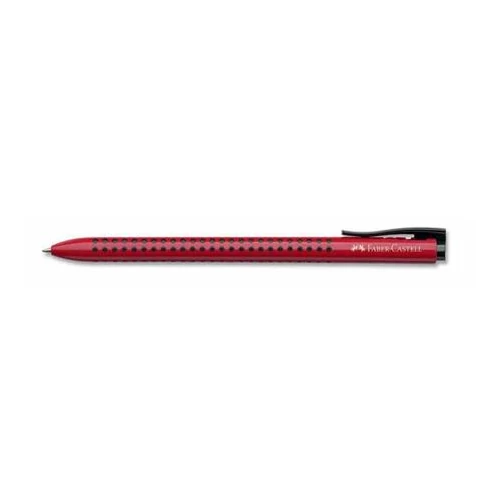 Golyóstoll, 0,5 mm, nyomógombos, FABER-CASTELL "Grip 2022-M", piros