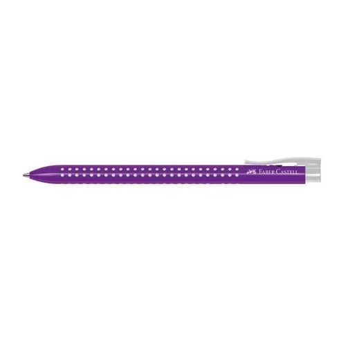 Golyóstoll, 0,5 mm, nyomógombos, FABER-CASTELL "Grip 2022-M", lila