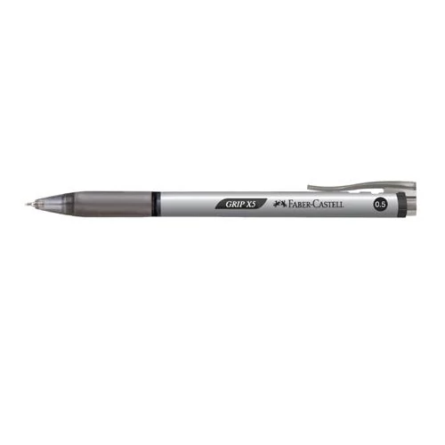 Golyóstoll, 0,5 mm, nyomógombos, FABER-CASTELL "Grip X5", fekete