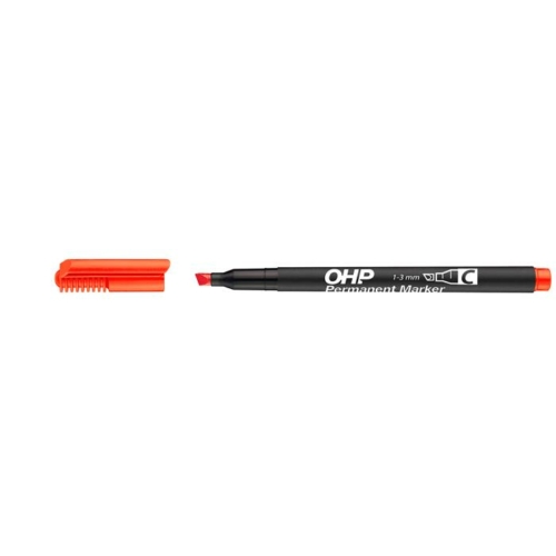 Alkoholos marker, OHP, 1-4 mm, C, vágott, ICO, piros