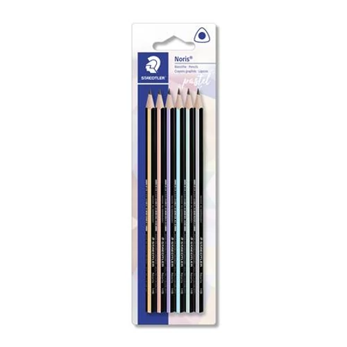 Grafitceruza, HB, hatszögletű, STAEDTLER, 6 különböző szín