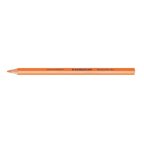 Szövegkiemelő ceruza, háromszögletű, STAEDTLER "Textsurfer Dry", neon narancs