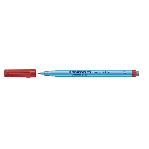 Alkoholmentes marker, OHP, 0,6 mm, STAEDTLER "Lumocolor 305 F", piros