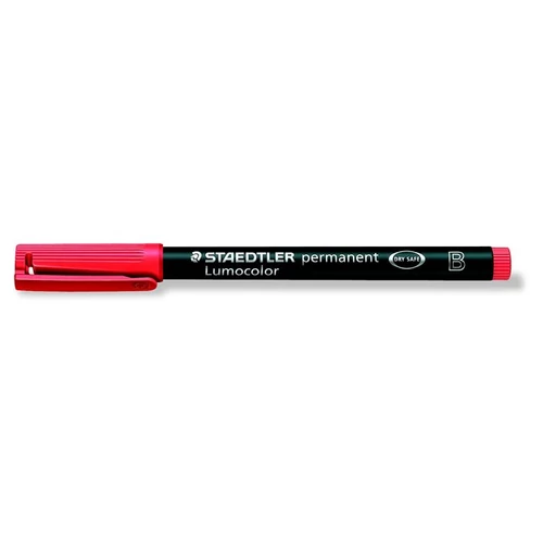 Alkoholos marker, OHP, 1-2,5 mm, STAEDTLER "Lumocolor 314 B", piros