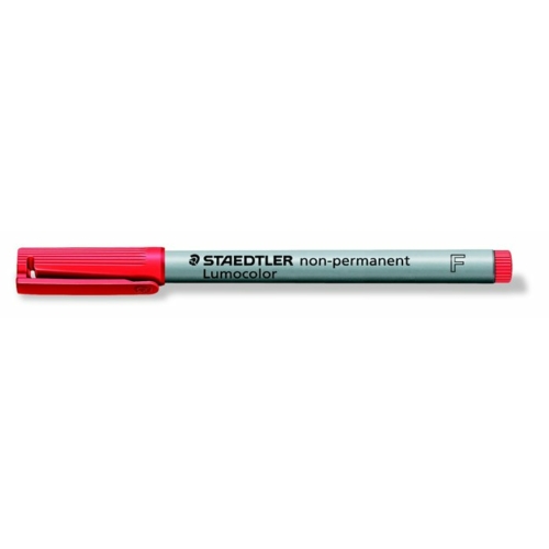 Alkoholmentes marker, OHP, 0,6 mm, STAEDTLER "Lumocolor 316 F", piros