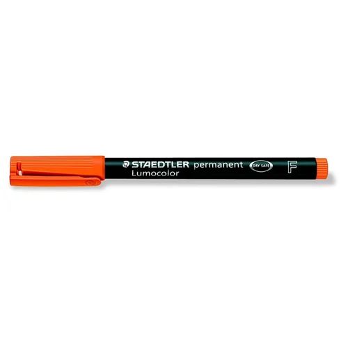 Alkoholos marker, OHP, 0,6 mm, STAEDTLER "Lumocolor 318 F", narancssárga