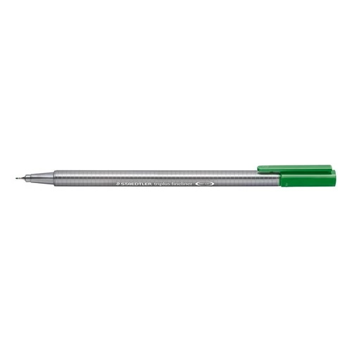 Tűfilc, 0,3 mm, STAEDTLER "Triplus", méregzöld