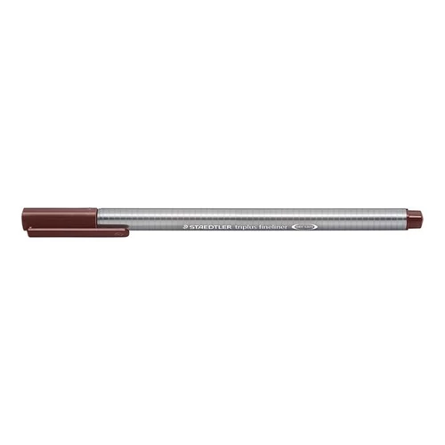 Tűfilc, 0,3 mm, STAEDTLER "Triplus",  csokoládé barna