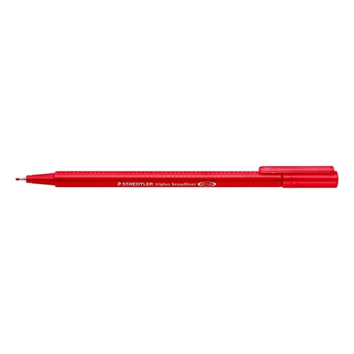 Tűfilc, 0,8 mm, STAEDTLER "Triplus", piros