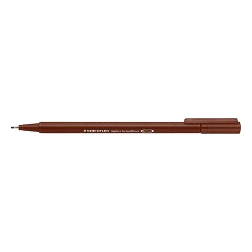 Tűfilc, 0,8 mm, STAEDTLER "Triplus", barna