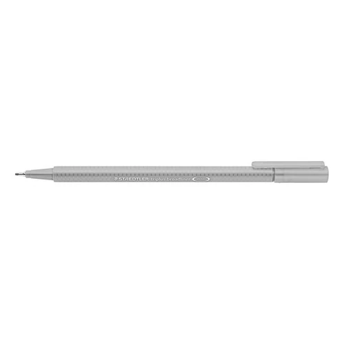 Tűfilc, 0,8 mm, STAEDTLER "Triplus", világos szürke